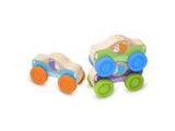 Melissa & Doug First Play Wooden Animal Stacking Cars (3 pcs)
