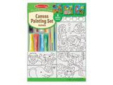 Melissa & Doug Canvas Painting Set: Animals - 3 Canvases, 8 Tubes of Paint