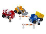 Melissa & Doug Construction Vehicle Wooden Play Set (8 pcs)
