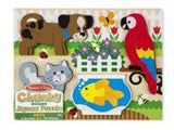 Melissa & Doug Pets Wooden Chunky Jigsaw Puzzle - Dog, Cat, Bird, and Fish (20 pcs)