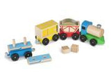 Melissa & Doug Cargo Train - Classic Wooden Toy (4 linking cars, approx. 5 inches long each)