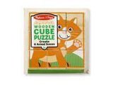 Melissa and Doug My First Wooden Animal Cube Puzzle in Tray