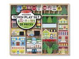Melissa & Doug Wooden Town Play Set With Storage Tray (32 pcs)
