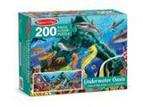 Melissa And Doug Underwater Oasis Jumbo Floor Puzzle 200pc