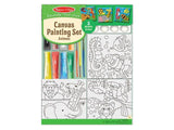 Melissa & Doug Canvas Painting Set: Animals - 3 Canvases, 8 Tubes of Paint