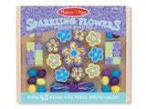 Melissa & Doug Sparkling Flowers Wooden Bead Set