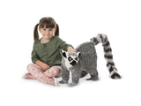 Melissa & Doug Standing Lifelike Plush Lemur Stuffed Animal (15.5 x 14.5 x 9 inches)