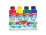 Melissa & Doug Washable Poster Paint Set (4 Colors  Red, Yellow, Green, Blue)