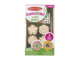 Melissa & Doug Created by Me! Flower Wooden Magnets Craft Kit (4 Designs, 4 Paints, Stickers, Glitter Glue)