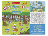 Melissa & Doug Color-Your-Own Sticker Pad - Animals (200+ Stickers to Color, 18 Scenes to Fill)