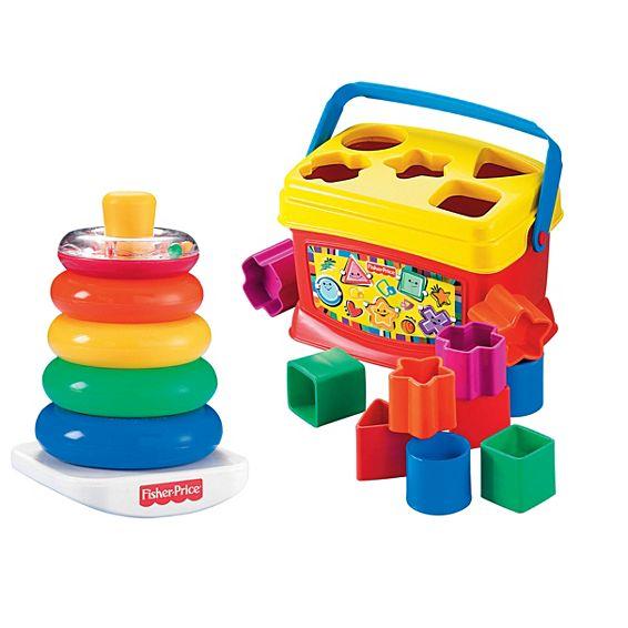 Fisher Price Baby's First Blocks and Rock-a-Stack® Bundle BJT80