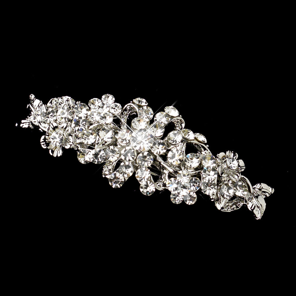 Rhinestone Bridal Hair Barrette 1119