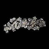 Pretty Rhodium Silver Rhinestone & AB Barrette 1166