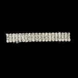 Rhinestone Hair Barrette 1342 Silver Clear