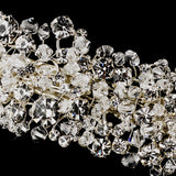 Silver Clear Swarovski Crystal & Rhinestone Barrette 2864
