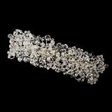Silver Clear Swarovski Crystal & Rhinestone Barrette 2864