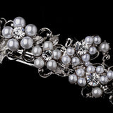 Vintage Silver Antique & Pearl Barrette 51