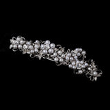 Vintage Silver Antique & Pearl Barrette 51