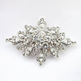 Rhodium Silver Rhinestone Vintage Hair Accent Barrette 7001