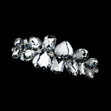 Silver Clear Heart Barrette 731