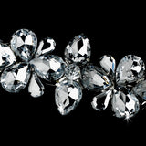 Silver Clear Teardrop Barrette 733