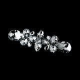 Silver Clear Teardrop Barrette 733