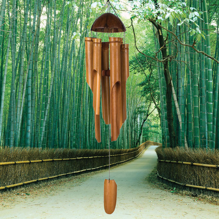 Woodstock 1/2 Coconut Bamboo Chime - Large C101
