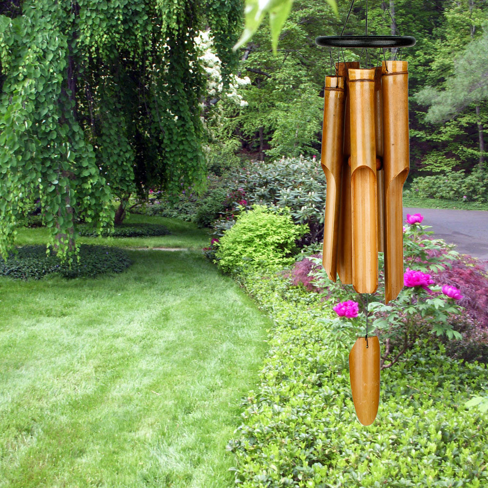 Woodstock Black Ring Bamboo Chime - Large C252