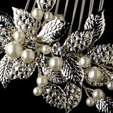 Rhinestone & Pealr Vintage Bridal Comb 599