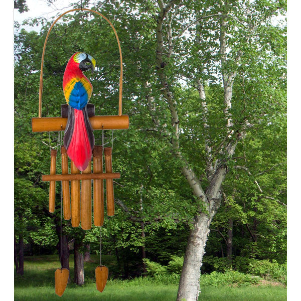Woodstock Parrot Bamboo Chime CPA437