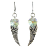 Woodstock Angel Wing Earrings - Aurora Borealis CWAB