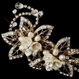 Pearl & Rhinestone Bridal Headpiece Clip 2496