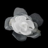Petite Organza & Matte Satin Flower Bridal Hair Clip 2628