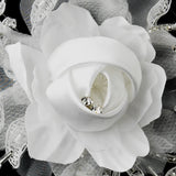 Rhinestone, Crystal, Lace, Satin & Organza Flower Bridal hair Clip 2705