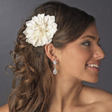 Striking Maroon Flower Hair Clip or Clip Brooch 402 (White, Red, Ivory, Maroon)