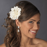 Striking Maroon Flower Hair Clip or Clip Brooch 402 (White, Red, Ivory, Maroon)