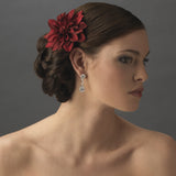 Striking Maroon Flower Hair Clip or Clip Brooch 402 (White, Red, Ivory, Maroon)