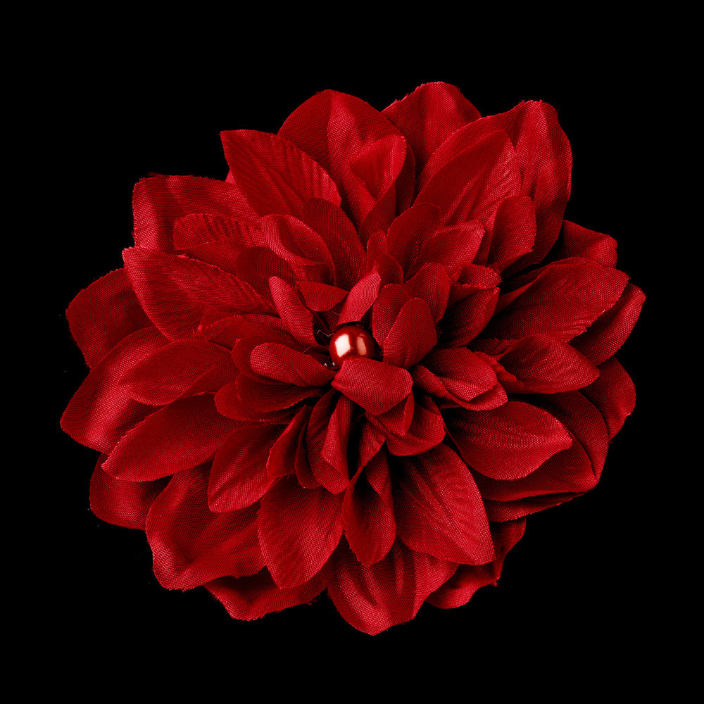 Striking Maroon Flower Hair Clip or Clip Brooch 402 (White, Red, Ivory, Maroon)