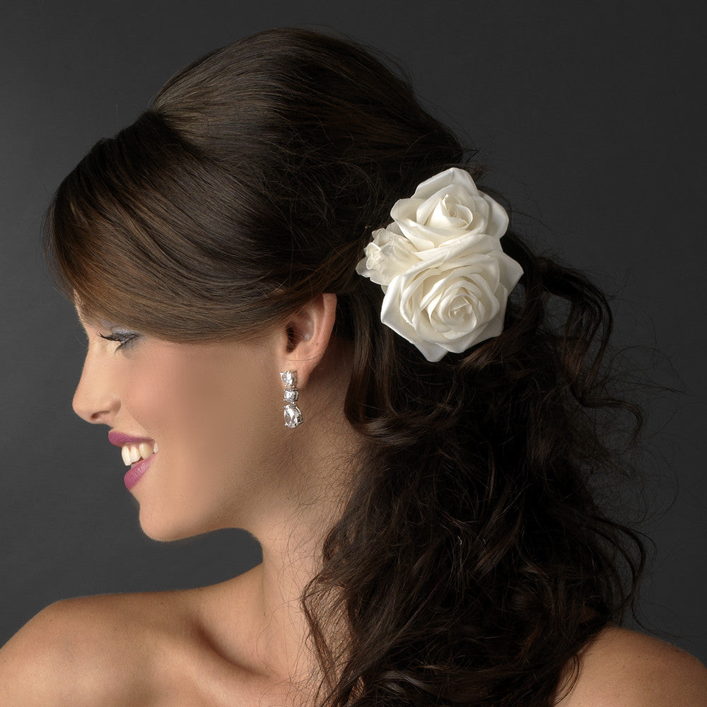 Triple Flower Bridal Hair Clip 412