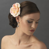 Pink Sherbet Garden Rose Flower Hair Clip 415--Discontinued