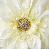Elegant Rhinestone Jeweled Royal Gerber Flower Hair Clip - Clip 417