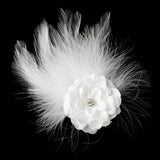 Petite Flower Feather Fascinator Bridal Wedding Day Hair Clip 420