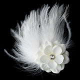 Flower Feather Fascinator Bridal Hair Clip 421