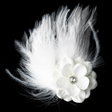 Flower Feather Fascinator Bridal Hair Clip 421