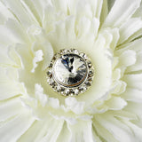 Diamond White Starburst Dahlia Flower Hair Clip 422