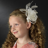 Swarovski & Ivory Pearl Flower Bridal Hair Clip  424