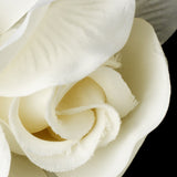 Elegant Double Rose Flower Hair Clip 427 with Brooch Pin