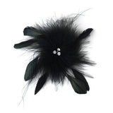 Bridal Crystal Feather Fascinator Clip 442 with Brooch Pin ( Ivory Red Black or Cafe )