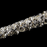 Silver with Clear Stones Hair Accents Clip 447