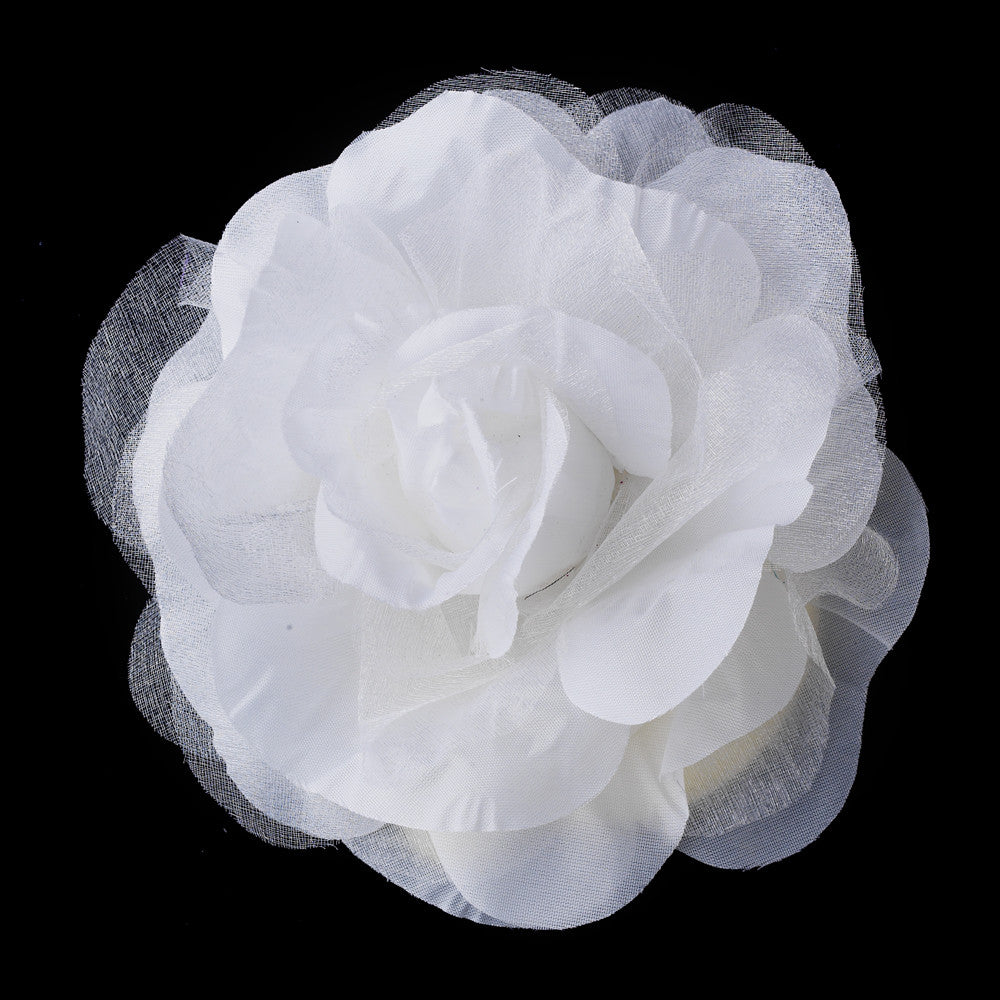 Flower Hair Clip 482-- Black,Blue,Green,Pink,Purple,White,Yellow,Red